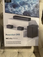 ULTIMEA Poseidon D60 5.1 Dolby Atmos Sound Bar, 410W Surround Sound Bar