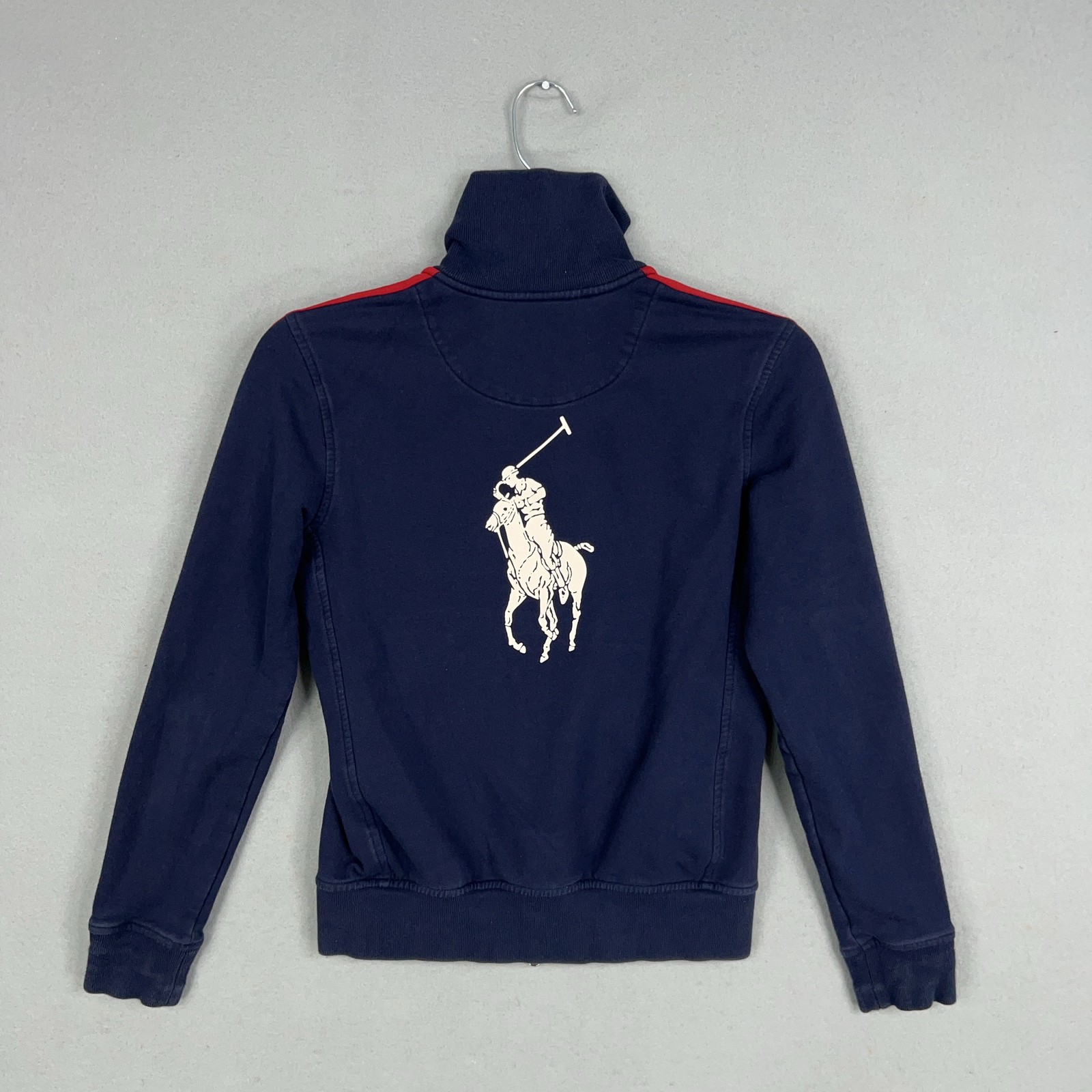 Giacca Ralph Lauren donna piccola blu navy grande pony US Open tennis full zip top 2009