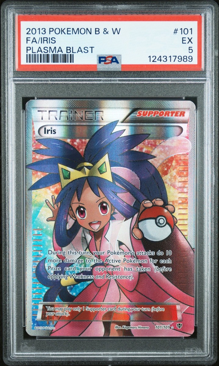 PSA 5 Iris #101 2013 Pokemon Black & White Plasma Blast 124317989
