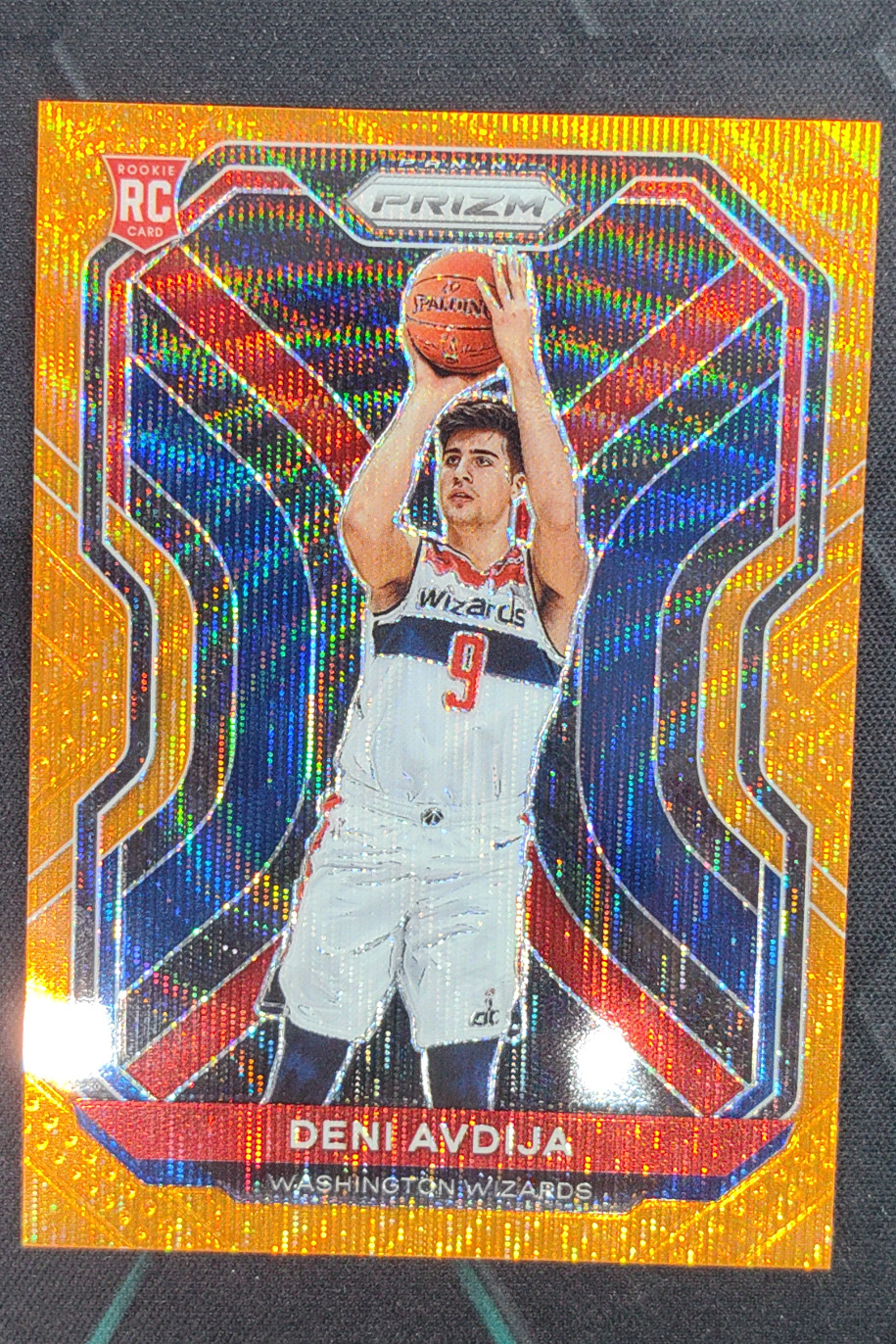 2020-21 Panini Prizm Deni Avdija Orange Wave RC /60 #290 Wizards