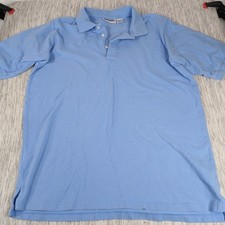 KingSize Men's Polo Shirt Size Extra Large Blue Short Sleeve Cotton Blend