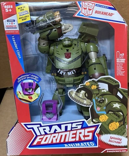 NEW Sealed Transformers Animated Leader Class Bulkhead Autobot Headmaster Mode