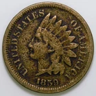 1859 Indian Head Cent VG k499