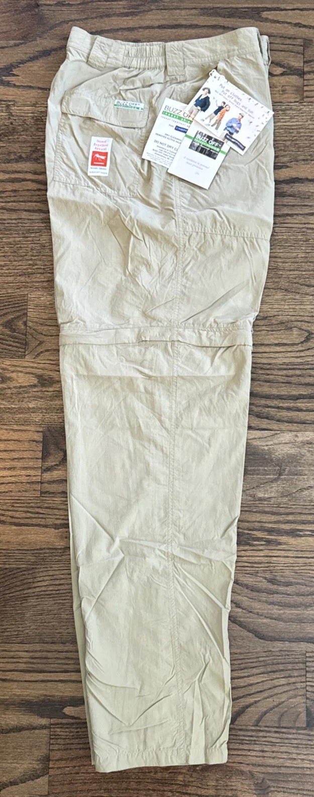 EX Officio Women’s Buzz Off Convert Pant Khaki Medium -NEW wTags No Ticks/skeets