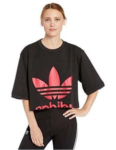 Adidas Originals Feminino Moletom colheita, Energia, Preto/Rosa, Tamanho Pequeno chfh | eBay