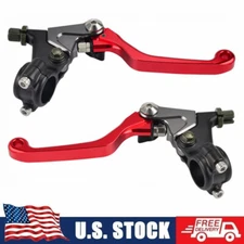 CNC Shorty Brake Clutch Lever Set For Honda CRF70F CRF80F CRF100F 2004-2009 Red