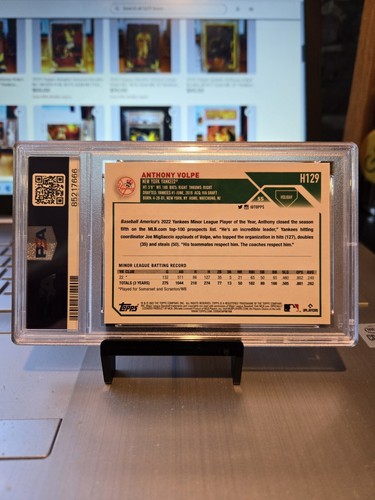 2023 Topps Holiday Anthony Volpe Metallic #H129 Gem Mt. 10 Yankee's Pride & Joy" - Picture 4 of 9