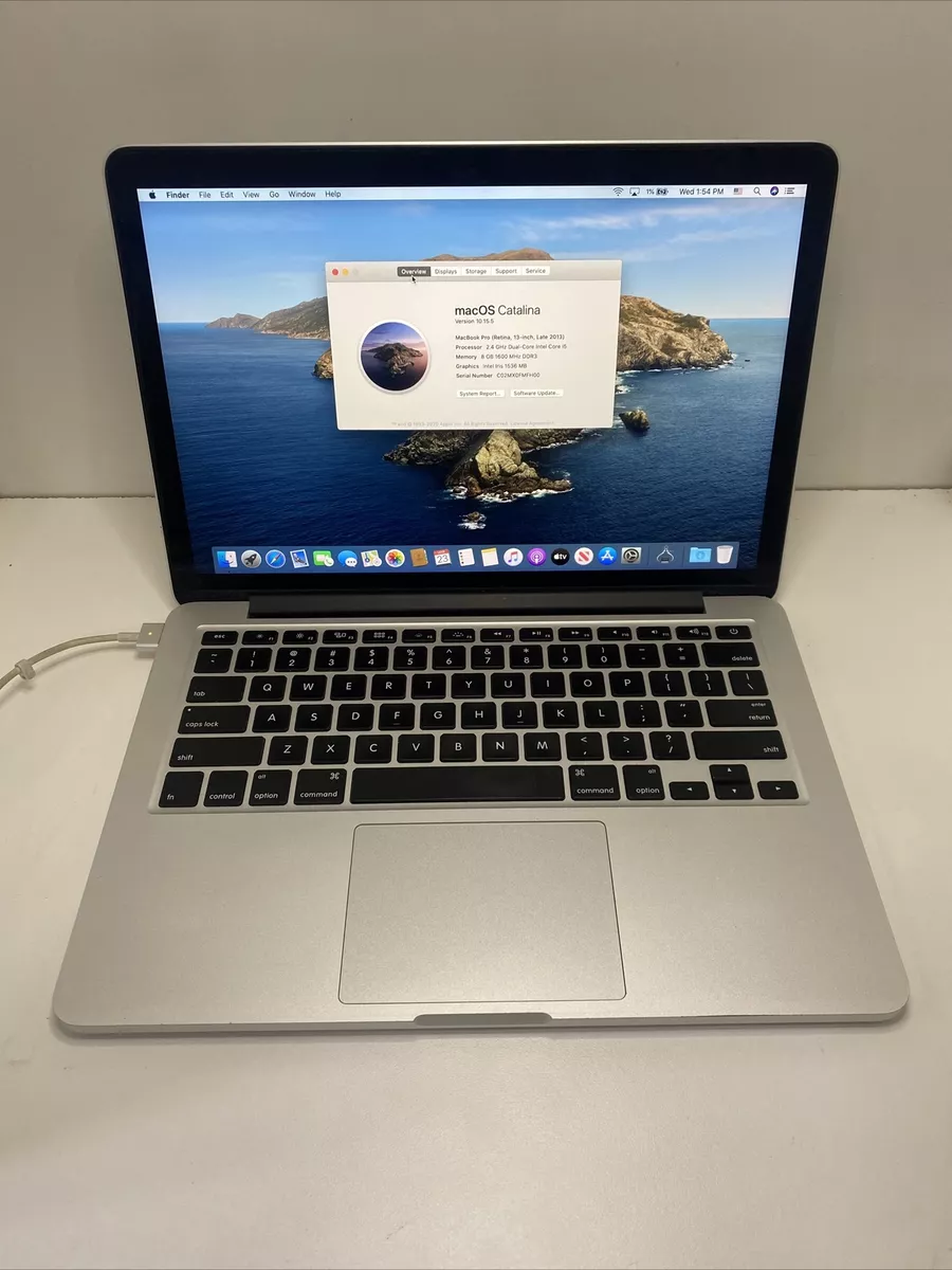 Apple macbook pro  Retina  2.GHz Core I5 8GB GB SSD MacOS  Catalina