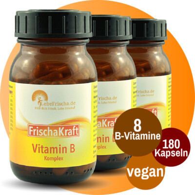 LebeFrischa Vitamin B Komplex mit Biotin Folsäure B1 B2 B3 B5 B6 B12 B Vitamine