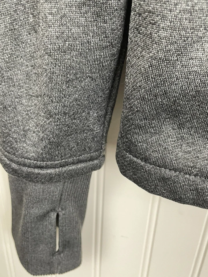 Head 女式摩托风格运动全拉链夹克 L 码拇指孔灰色 — 第 4/4 张图片