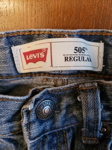 Youth Levi's 505 Cutoff Jean Shorts 6 Regular Adjustable Waist - Picture 5 of 7