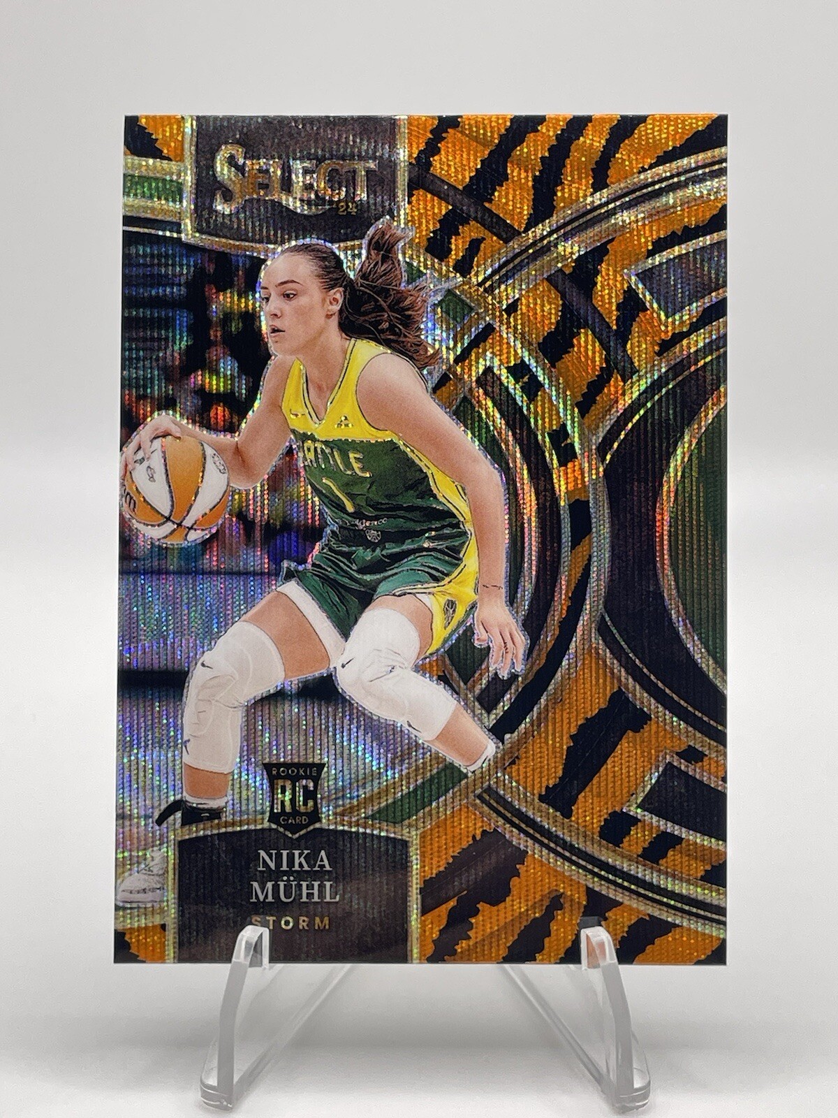 2024 Panini Select WNBA Premier Tiger Prizm Nika Muhl #162 Rookie RC SSP
