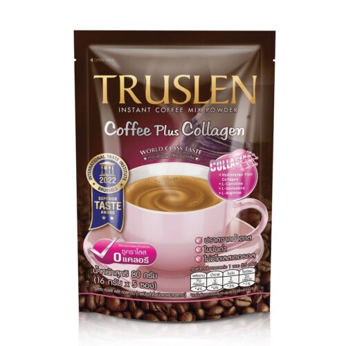 Truslen Coffee Plus Collagen Dietary L-Carnitine Slimming Low Fat Sugar free 80g