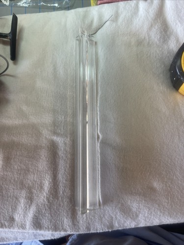Vintage 10" Kristall Tryri Kronleuchter Prisma klare Oberfläche mit flachem Ende schön - Bild 5 von 5