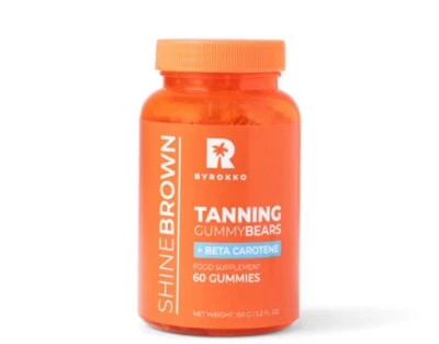 BYROKKO Shine Brown Beta Carotene Tanning Gummies 60 - For Bronze Skin