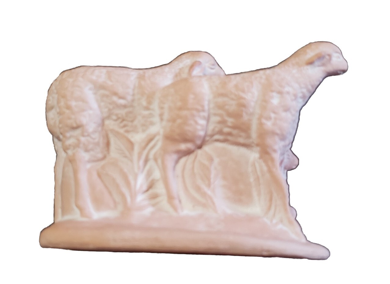 Vintage Terracotta/Clay Nativity Scene Creche Replacement - Shepherd & Sheep 