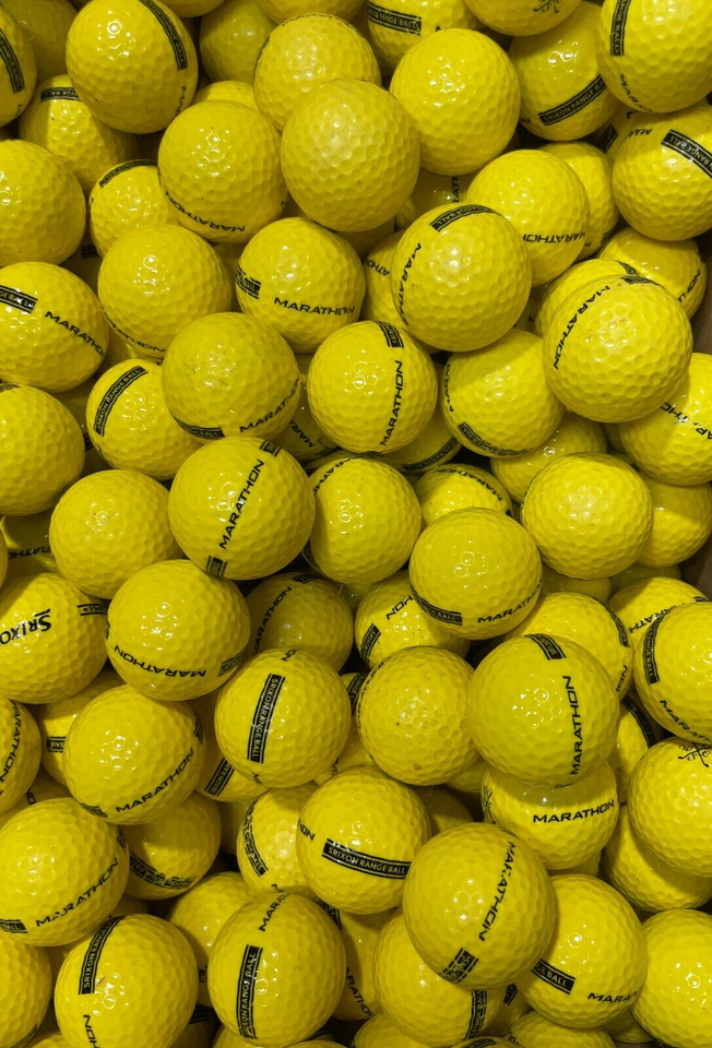 600 Marathon Srixon Full Flight Yellow AB Grade Used Range Golf Balls