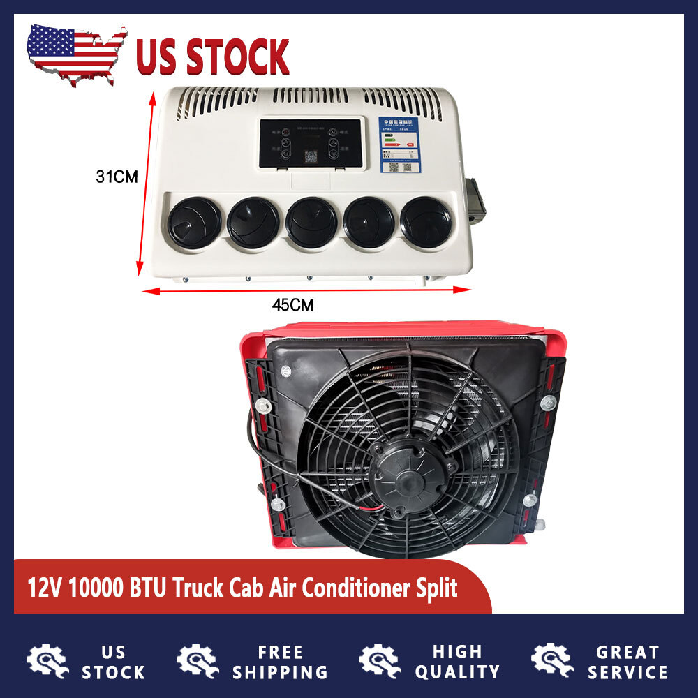 12V 12000 BTU Truck Air Conditioner Split A/C Kit for Semi