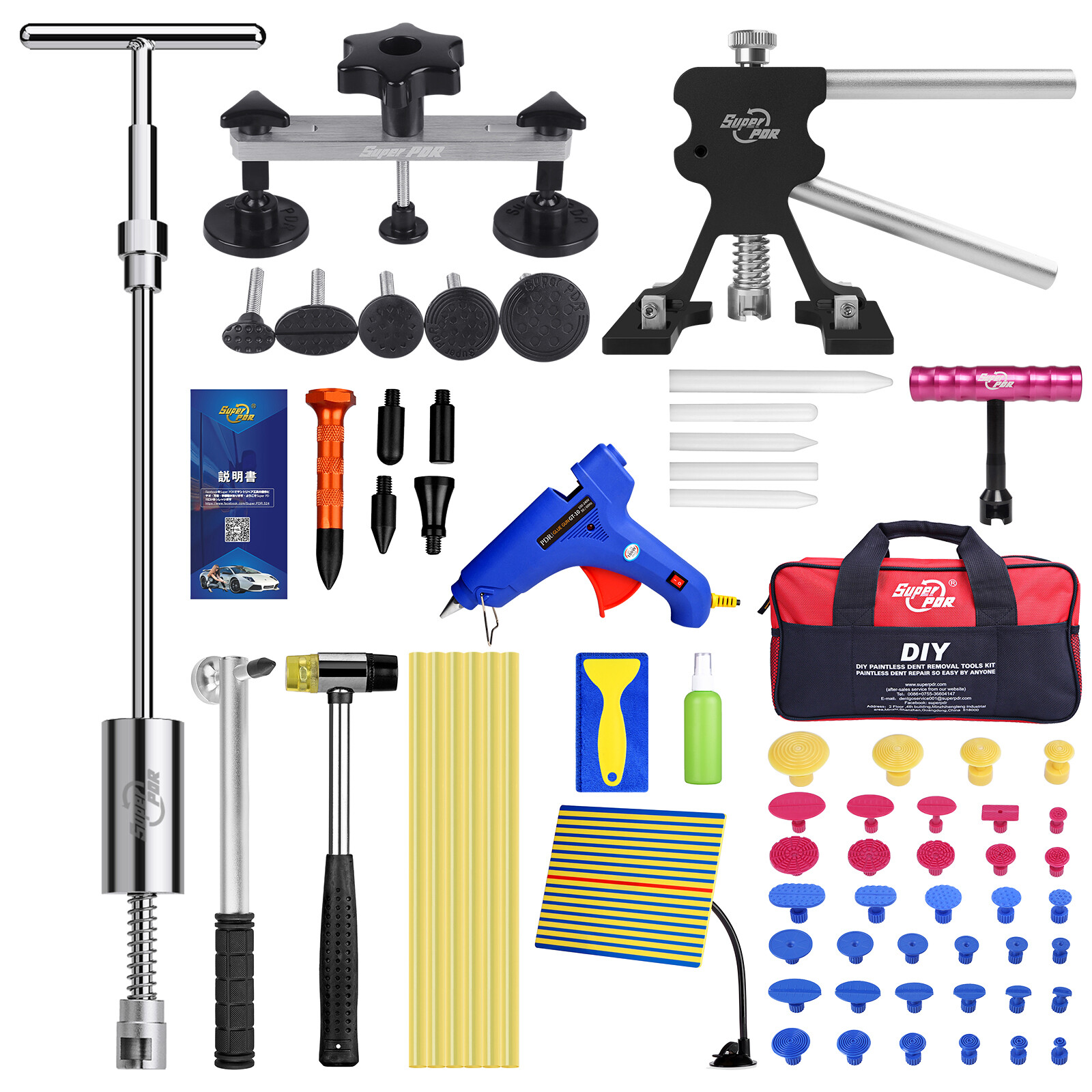 PDR Tool Car Body Dent Puller Glue Gun Paintless Hail Damage Remover ...