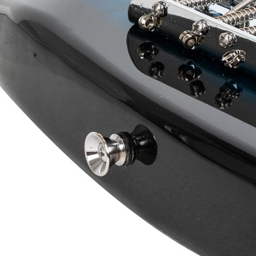 Gjazz Four String Single Single Pickup Jazz Bass Blue White Guard S201 - Picture 5 of 12
