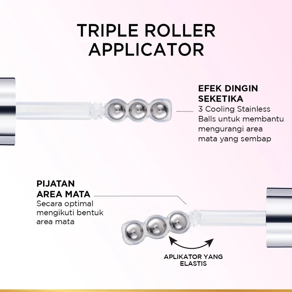 Suero para ojos L'Oreal Paris glicólico brillante círculo oscuro 20 ml aplicador Boba Foto 3 de 4