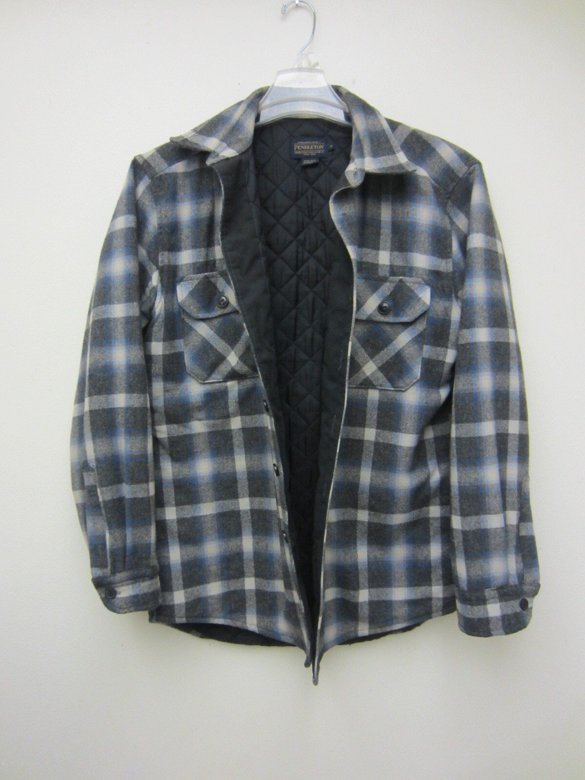 PENDLETON Quilted Lined Shirt Jacket Shacket Plai… - image 7