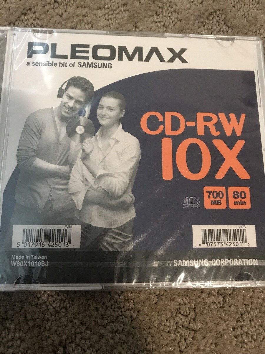 CD-RW 10X 700MB 80 Min Compact Discs Rewritable Lot of 2 + 1