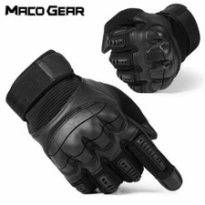 Tactical touchscreen leather gloves