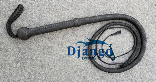 Látigo de nailon negro premium Paracord de 4 pies 12 trenzas resistente personalizado Bullwhip - Imagen 3 de 10