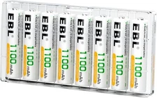 EBL 8 Pack AAA Ni-MH Rechargeable Batteries AAA Battery ProCyco Technology+Box