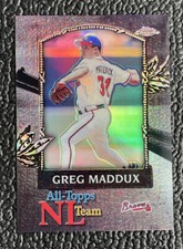 🔥GREG MADDUX 2000 TOPPS CHROME ALL-TOPPS TEAM REFRACTOR!🔥BRAVES HOF!