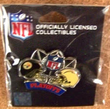 2009 NFL Playoffs Steelers vs Chargers Division AFC lapel pin