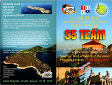 VTG HAM RADIO CQ QSL QSO POSTCARD 9A/S59A PALAGRUZA ISLAND CROATIA 2015
