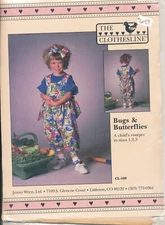 Bugs & Butterflies Romper Sewing Pattern by Jenny Wren-Vintage NEW Unopened