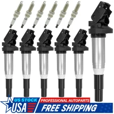 6 Ignition Coil & 6 Spark Plug for BMW 328i 335i 435i 528i X5 X6 Z4 M4 M8 UF667