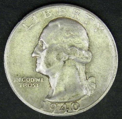 1940 S Washington Quarter XF #2 90% Silver
