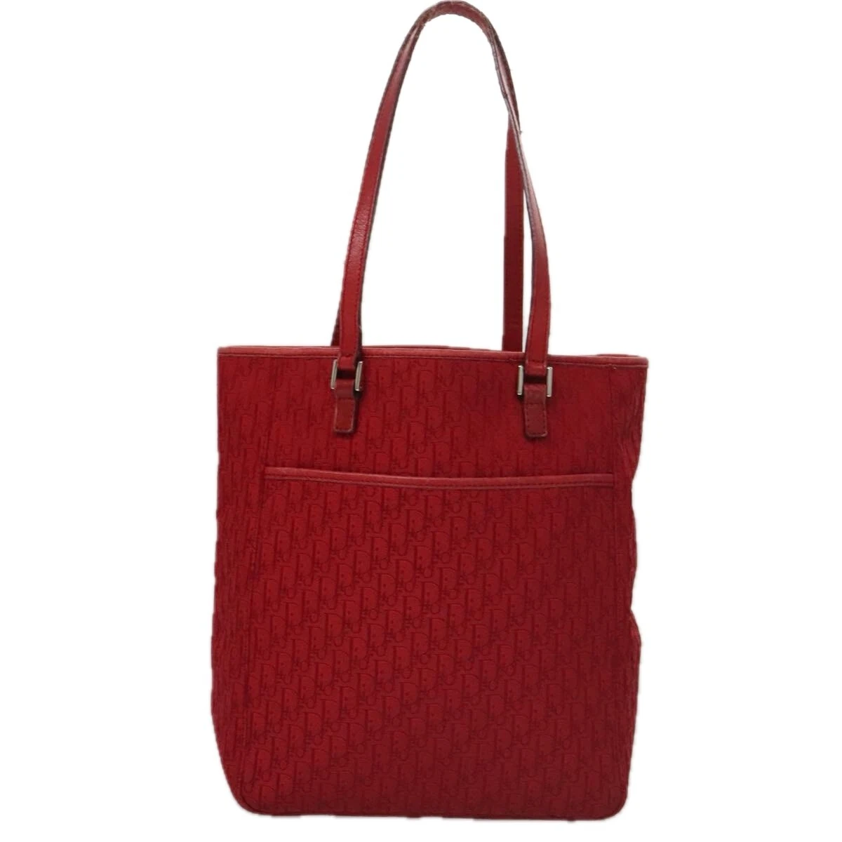 Sac fourre tout Dior Trotter en toile rouge authentique