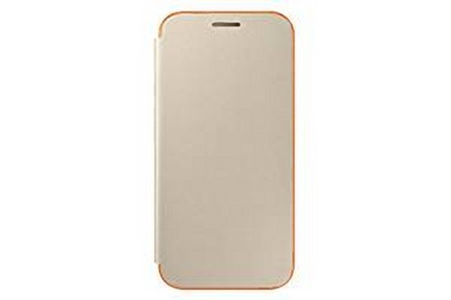 SAMSUNG EF-FA320PFEGWW NEON FLIP COVER ORIGINALE PER GALAXY A3 (2017) GOLD, NEW