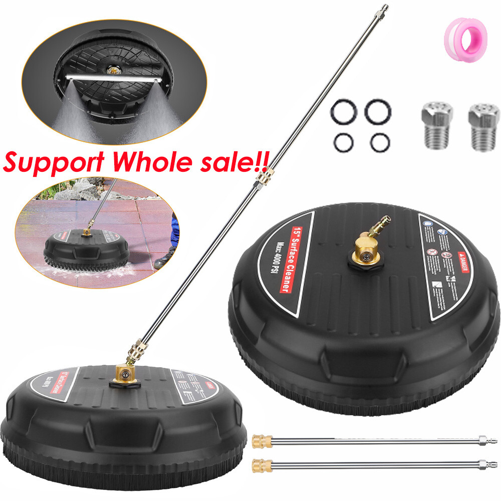 15 Inch Pressure Washer Surface Cleaner 4000PSI Power Washer Attachment for Deck