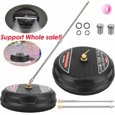 3600PSI Pressure Washer Flat Surface Cleaner Attachment w/2 Power Extension Wand