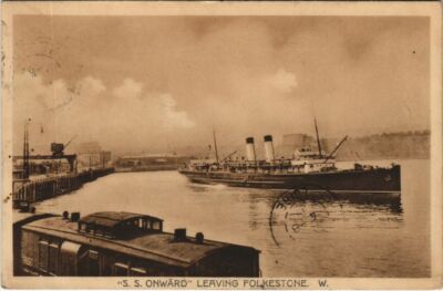 CPA S.S. Onward Leaving Folkestone SHIPS (1204075)