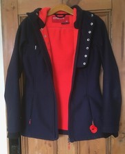 Lovely Women's Navy Blue Custom Long Fitted Jacket. By O'neill. Size 10.
