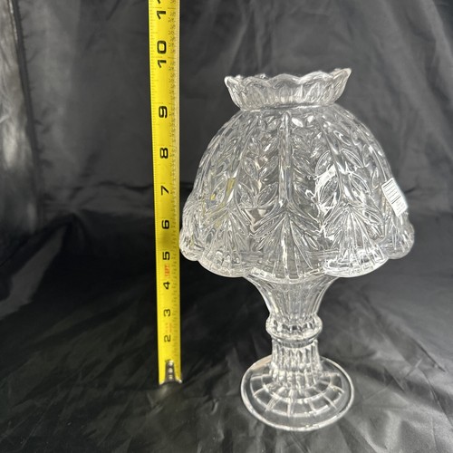 Fifth Avenue Clear Crystal Fairy Lamp Candle Holder Germany 9.75” 2 piece - Picture 8 of 9