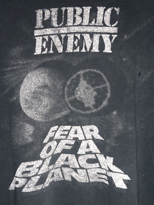 Vintage Public Enemy T Shirt Large Mens Fear of Black PLanet 90s