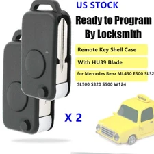 2*for Mercedes Benz ML430 E500 SL320 SL500 S320 S500 W124 Remote Key Shell Case