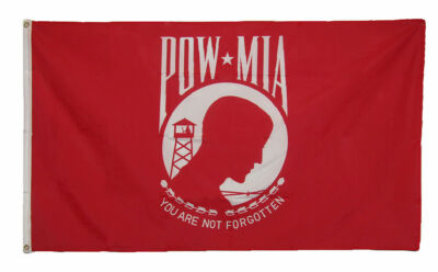 3x5 3'x5' POW MIA POWMIA Red White Prisoner of War Missing In Action Flag Banner