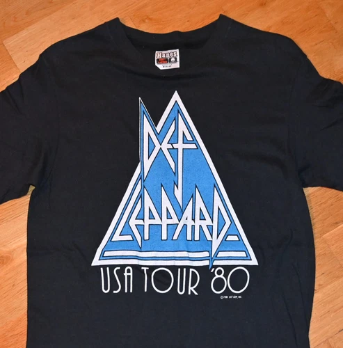DEF LEPPARD Rare! concert tour tee shirt S/M 80 1980s vintage concert t-shirt, vintage, single stitch, B+ condition