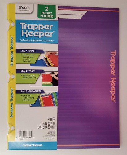 Mead Snapper Trapper Keeper 2 Pocket Folder, Assorted Colors - 第 3/6 張圖片