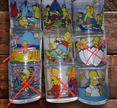 Simpsons Nutella Glas Gläser Becher Simpsons Sammlerstücke