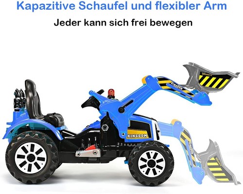 Sitzbagger Sandbagger Kinderbagger Aufsitzbagger Elektro Bagger Spielzeugauto - Bild 10 von 25